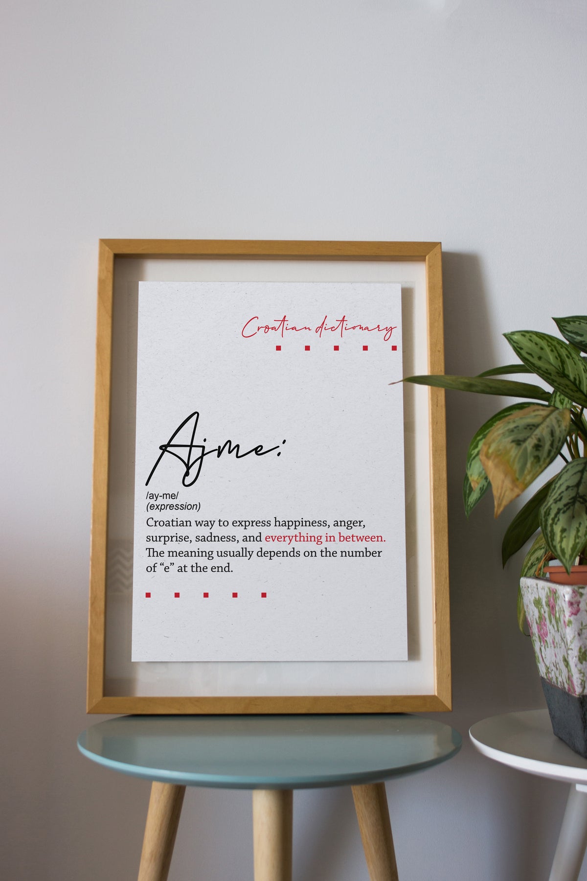 Poster - Croatian dictionary - Ajme
