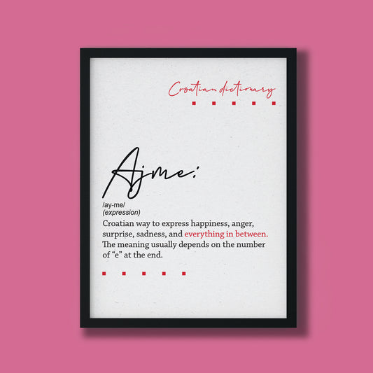 Poster - Croatian dictionary - Ajme
