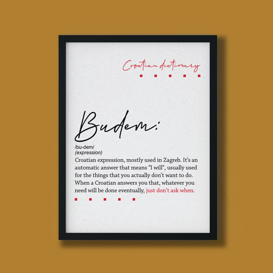 Poster - Croatian dictionary - Budem