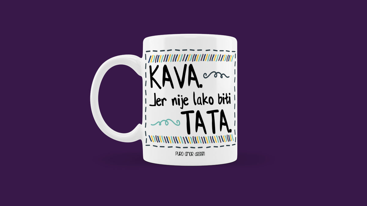 Set šalica - Kava jer nije lako biti tata/mama