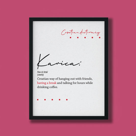 Poster - Croatian dictionary - Kavica