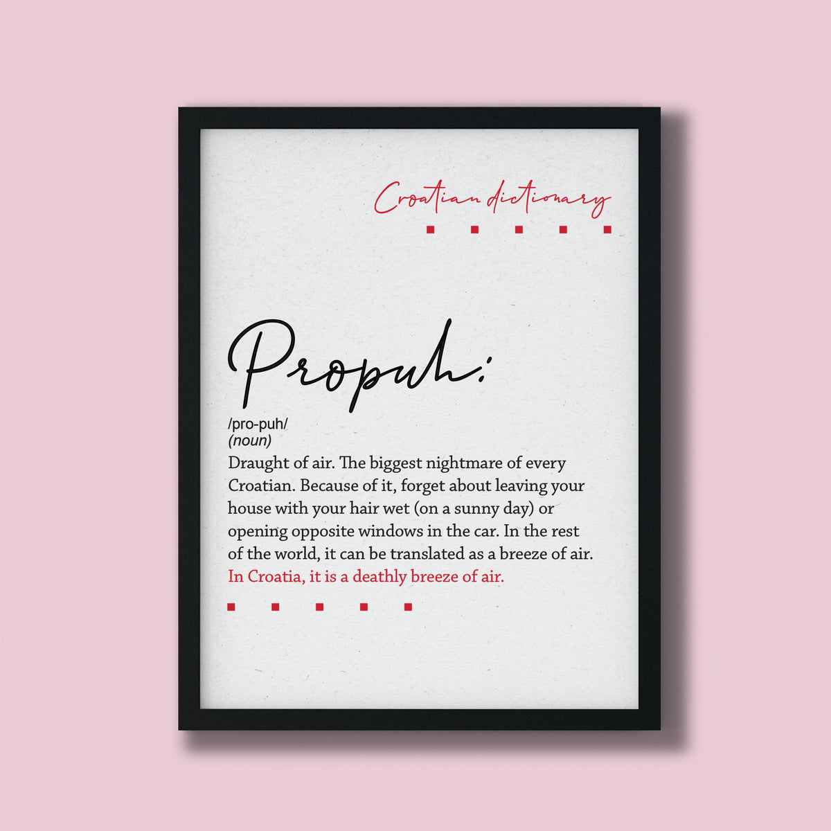Poster - Croatian dictionary - Propuh